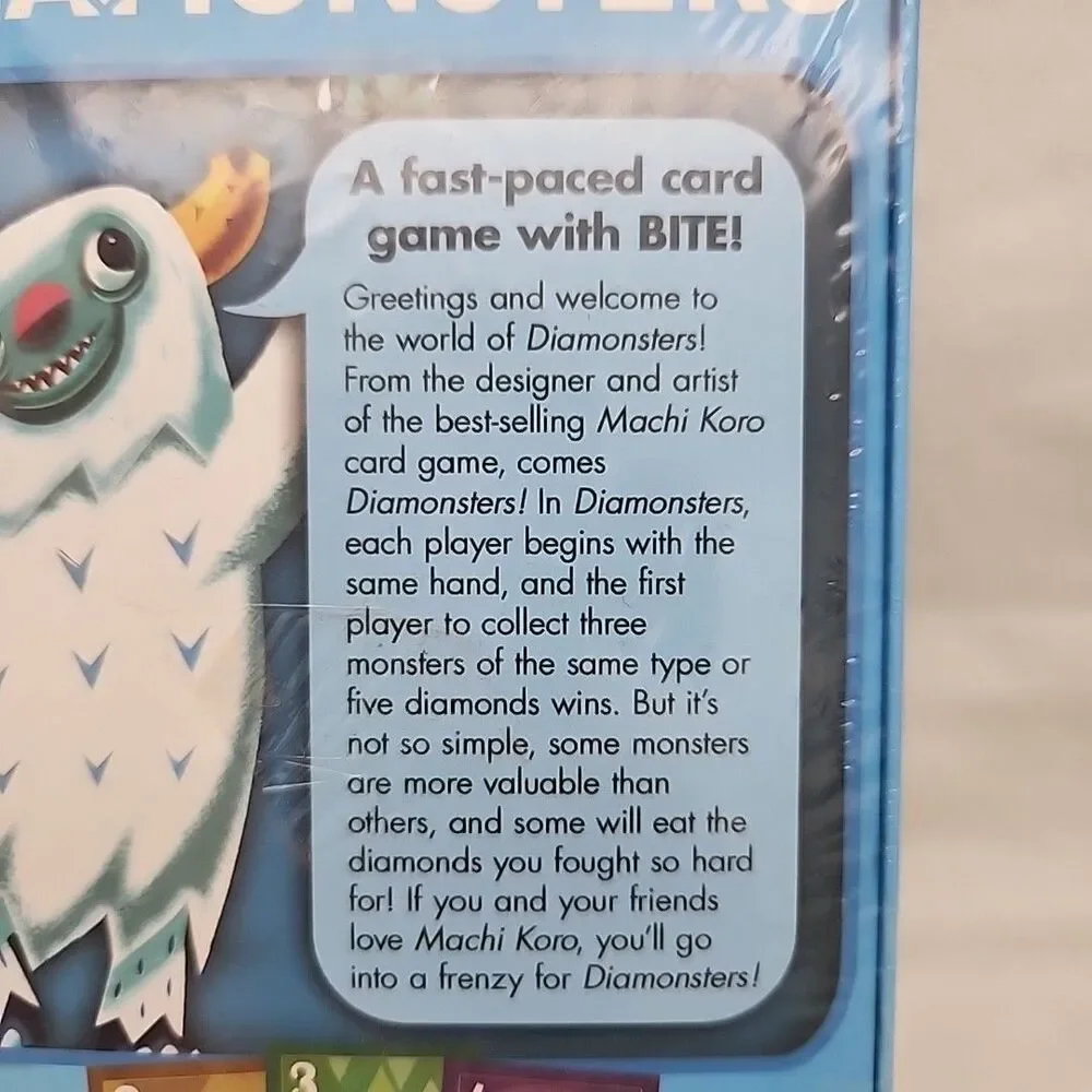 Game DIAMONSTERS Card Fast Paced Monster Collecting 2015 Diamond IDW Games NEW